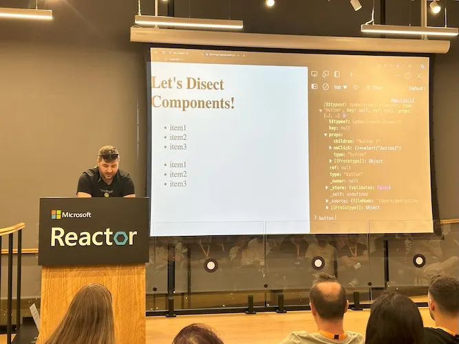 Community meetup photo at Microsoft Reactor